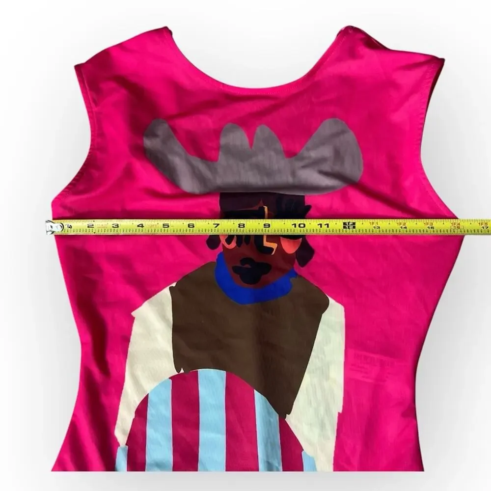 Zara Justine Franco Print Hot Pink Bodysuit Top NWT
Small - Picture 7 of 12